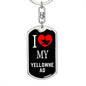 Yellowhead Bird Lover Keyring Keychain Stainless Steel or 18k Gold-Express Your Love Gifts