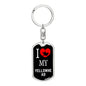 Yellowhead Bird Lover Keyring Keychain Stainless Steel or 18k Gold-Express Your Love Gifts