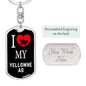 Yellowhead Bird Lover Keyring Keychain Stainless Steel or 18k Gold-Express Your Love Gifts