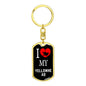 Yellowhead Bird Lover Keyring Keychain Stainless Steel or 18k Gold-Express Your Love Gifts