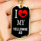 Yellowhead Necklace Stainless Steel or 18k Gold Dog Tag 24" Chain-Express Your Love Gifts