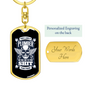 Yes I'm A Plumber Swivel Keychain Dog Tag Stainless Steel or 18k Gold-Express Your Love Gifts