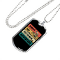Yes To New Adventure Cycling Necklace Stainless Steel or 18k Gold Dog Tag 24"-Express Your Love Gifts