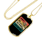 Yes To New Adventure Cycling Necklace Stainless Steel or 18k Gold Dog Tag 24"-Express Your Love Gifts