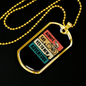 Yes To New Adventure Cycling Necklace Stainless Steel or 18k Gold Dog Tag 24"-Express Your Love Gifts