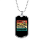 Yes To New Adventure Cycling Necklace Stainless Steel or 18k Gold Dog Tag 24"-Express Your Love Gifts