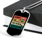 Yes To New Adventure Cycling Necklace Stainless Steel or 18k Gold Dog Tag 24"-Express Your Love Gifts