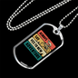 Yes To New Adventure Cycling Necklace Stainless Steel or 18k Gold Dog Tag 24"-Express Your Love Gifts