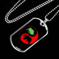Yin Yan Trader Dog Tag Stainless Steel or 18k Gold Finish 24"-Express Your Love Gifts