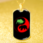 Yin Yan Trader Dog Tag Stainless Steel or 18k Gold Finish 24"-Express Your Love Gifts