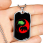 Yin Yan Trader Dog Tag Stainless Steel or 18k Gold Finish 24"-Express Your Love Gifts