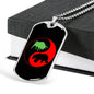 Yin Yan Trader Dog Tag Stainless Steel or 18k Gold Finish 24"-Express Your Love Gifts