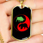 Yin Yan Trader Dog Tag Stainless Steel or 18k Gold Finish 24"-Express Your Love Gifts