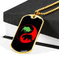 Yin Yan Trader Dog Tag Stainless Steel or 18k Gold Finish 24"-Express Your Love Gifts