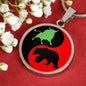 Yin Yang Trader Circle Necklace Stainless Steel or 18k Gold 18-Express Your Love Gifts
