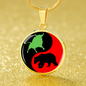 Yin Yang Trader Circle Necklace Stainless Steel or 18k Gold 18-Express Your Love Gifts