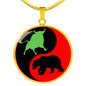 Yin Yang Trader Circle Necklace Stainless Steel or 18k Gold 18-Express Your Love Gifts
