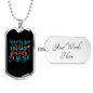 Yoga Glass Christian Necklace Stainless Steel or 18k Gold Dog Tag 24" Chain-Express Your Love Gifts