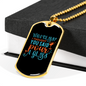 Yoga Glass Christian Necklace Stainless Steel or 18k Gold Dog Tag 24" Chain-Express Your Love Gifts