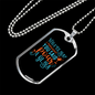 Yoga Glass Christian Necklace Stainless Steel or 18k Gold Dog Tag 24" Chain-Express Your Love Gifts