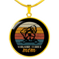 Yorkshire Terrier Mom Circle Necklace Stainless Steel or 18k Gold 18-22"-Express Your Love Gifts