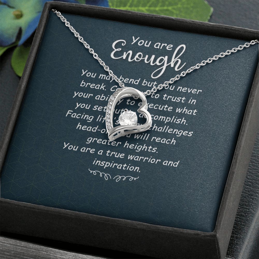 You Are Enough You May Bend Forever Necklace w Message Card-Express Your Love Gifts