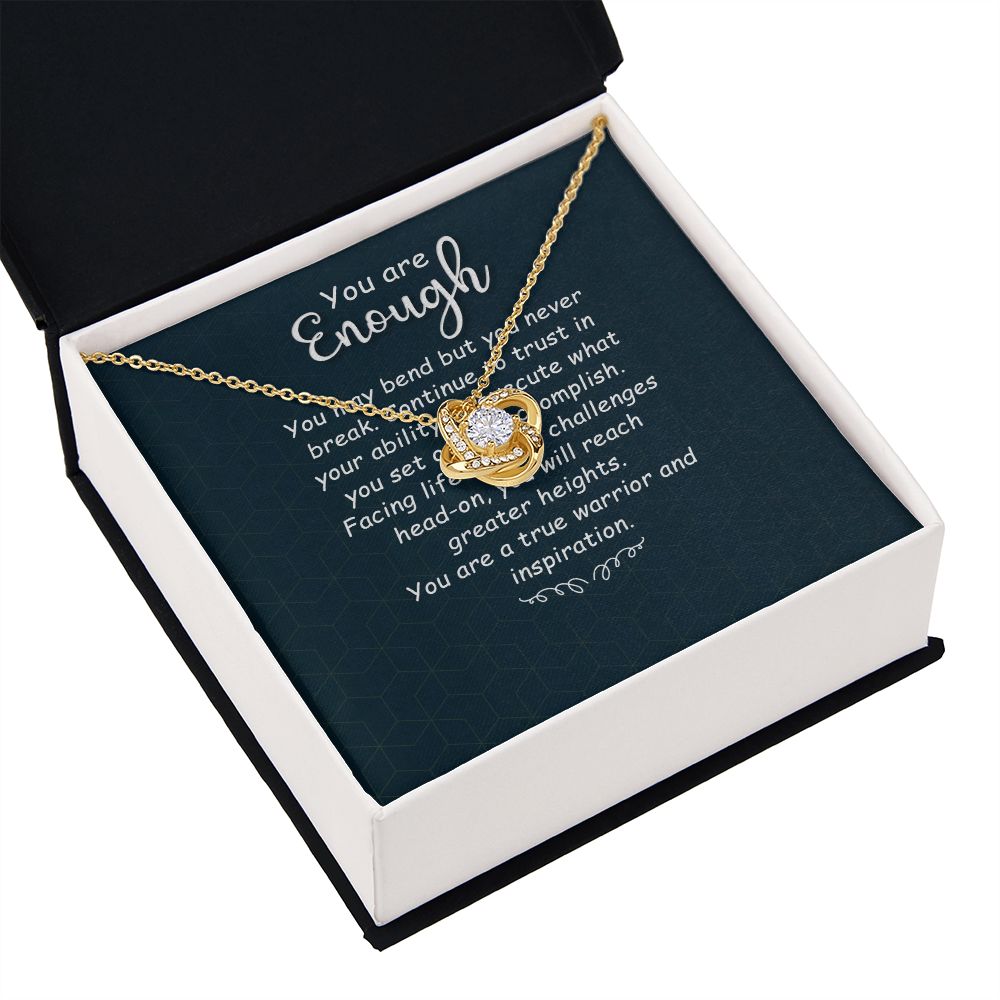 You Are Enough You May Bend Infinity Knot Necklace Message Card-Express Your Love Gifts