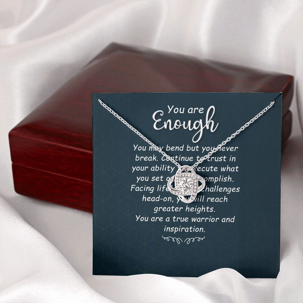 You Are Enough You May Bend Infinity Knot Necklace Message Card-Express Your Love Gifts