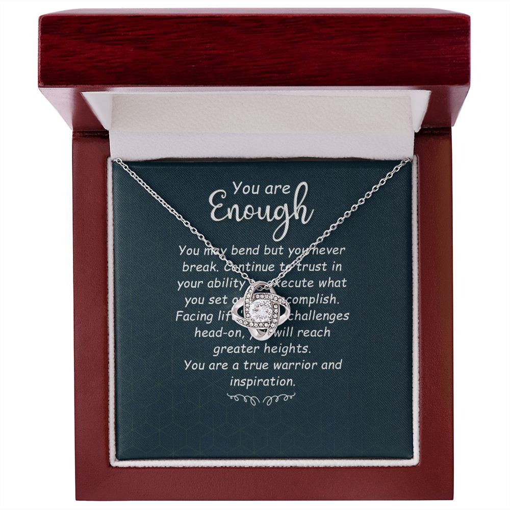You Are Enough You May Bend Infinity Knot Necklace Message Card-Express Your Love Gifts