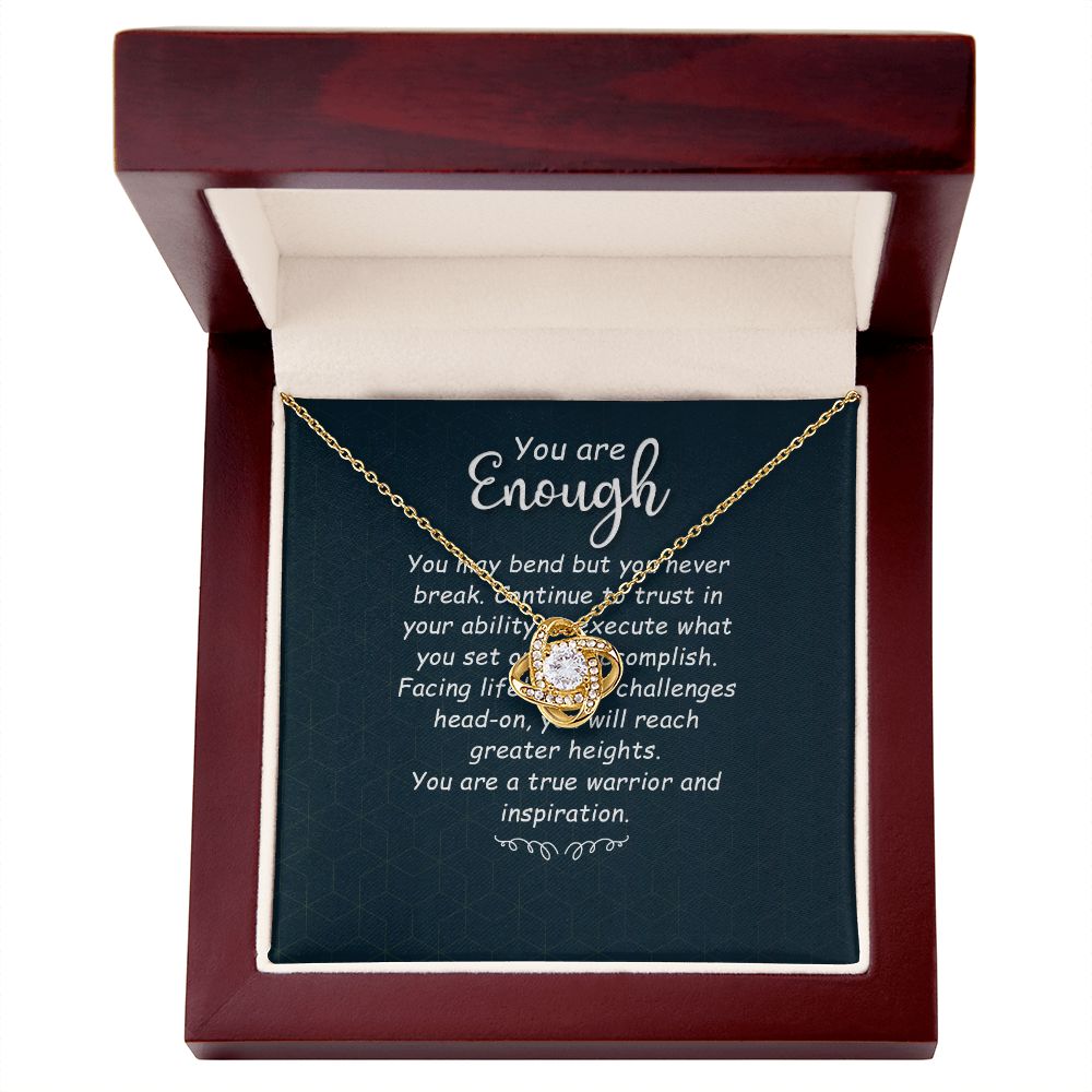 You Are Enough You May Bend Infinity Knot Necklace Message Card-Express Your Love Gifts