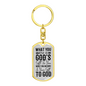 You Are God's Gift Keychain Stainless Steel or 18k Gold Dog Tag Keyring-Express Your Love Gifts