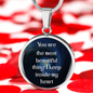You Are Most Beautiful Thing Necklace Circle Pendant Stainless Steel or 18k Gold 18-22-Express Your Love Gifts