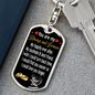 You Are My Always And Forever Keychain Stainless Steel or 18k Gold Dog Tag Keyring-Express Your Love Gifts