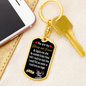 You Are My Always And Forever Keychain Stainless Steel or 18k Gold Dog Tag Keyring-Express Your Love Gifts