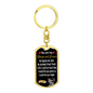 You Are My Always And Forever Keychain Stainless Steel or 18k Gold Dog Tag Keyring-Express Your Love Gifts