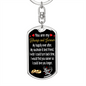 You Are My Always And Forever Keychain Stainless Steel or 18k Gold Dog Tag Keyring-Express Your Love Gifts