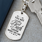 You Are The Best Dad Keychain Stainless Steel or 18k Gold Dog Tag Keyring-Express Your Love Gifts