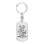 You Are The Best Dad Keychain Stainless Steel or 18k Gold Dog Tag Keyring-Express Your Love Gifts