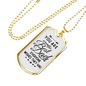 You Are The Best Dad Necklace Stainless Steel or 18k Gold Dog Tag 24" Chain-Express Your Love Gifts