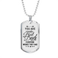 You Are The Best Dad Necklace Stainless Steel or 18k Gold Dog Tag 24" Chain-Express Your Love Gifts