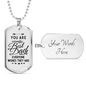 You Are The Best Dad Necklace Stainless Steel or 18k Gold Dog Tag 24" Chain-Express Your Love Gifts