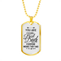 You Are The Best Dad Necklace Stainless Steel or 18k Gold Dog Tag 24" Chain-Express Your Love Gifts