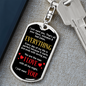 You Are The Man I Love Keychain Stainless Steel or 18k Gold Dog Tag Keyring-Express Your Love Gifts
