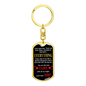 You Are The Man I Love Keychain Stainless Steel or 18k Gold Dog Tag Keyring-Express Your Love Gifts