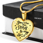 You Are The Stars To My Sky Necklace Stainless Steel or 18k Gold Heart 18-22"-Express Your Love Gifts