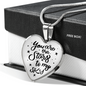 You Are The Stars To My Sky Necklace Stainless Steel or 18k Gold Heart 18-22"-Express Your Love Gifts