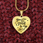 You Are The Stars To My Sky Necklace Stainless Steel or 18k Gold Heart 18-22"-Express Your Love Gifts