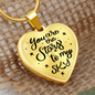 You Are The Stars To My Sky Necklace Stainless Steel or 18k Gold Heart 18-22"-Express Your Love Gifts
