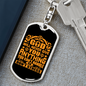You Can'T Handle Keychain Stainless Steel or 18k Gold Dog Tag Keyring-Express Your Love Gifts