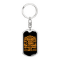 You Can'T Handle Keychain Stainless Steel or 18k Gold Dog Tag Keyring-Express Your Love Gifts